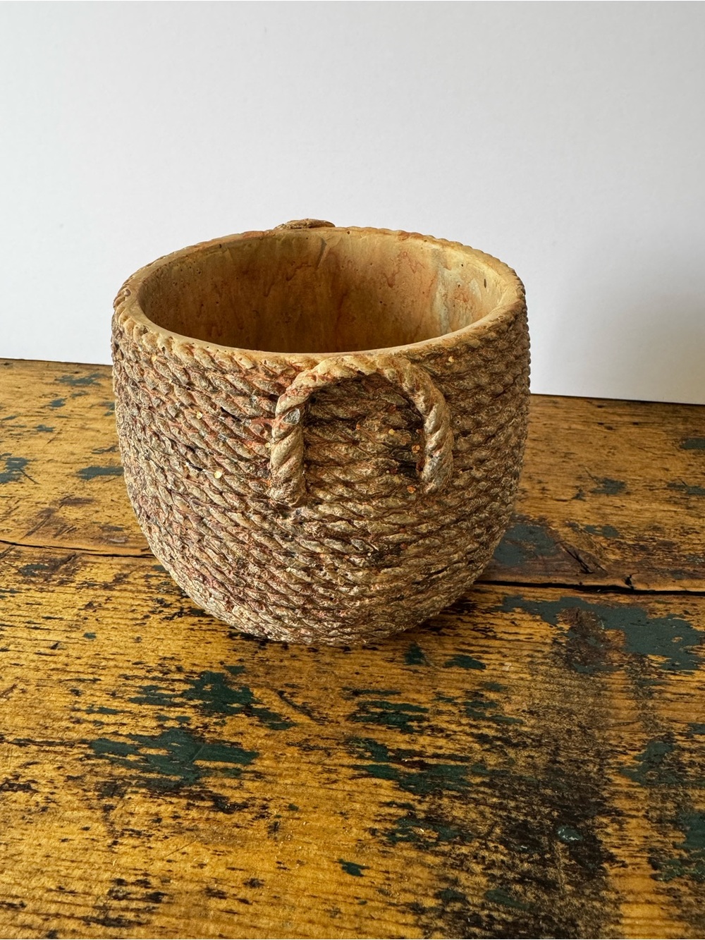 Concrete Natural Rope Look Planter Pot - Picture 3 of 8